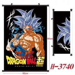 DRAGON BALL Anime Black Plastic Rod Canvas Painting Wall Scroll 60X90CM