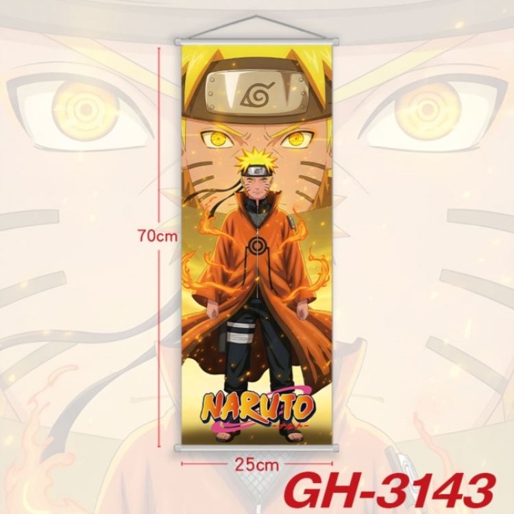 Naruto Plastic Rod Cloth Small Hanging Canvas Painting Wall Scroll 25x70cm price for 5 pcs