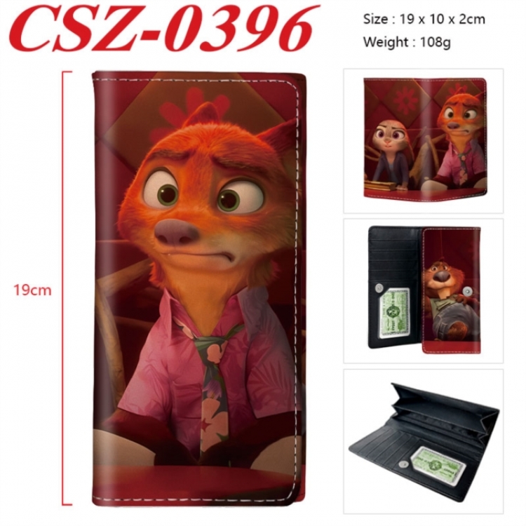 Zootopia Anime peripheral long three fold wallet 19x10x2cm