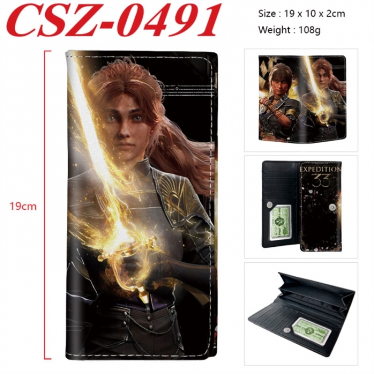 Clair Obscur: Expedition 33 Anime peripheral long three fold wallet 19x10x2cm