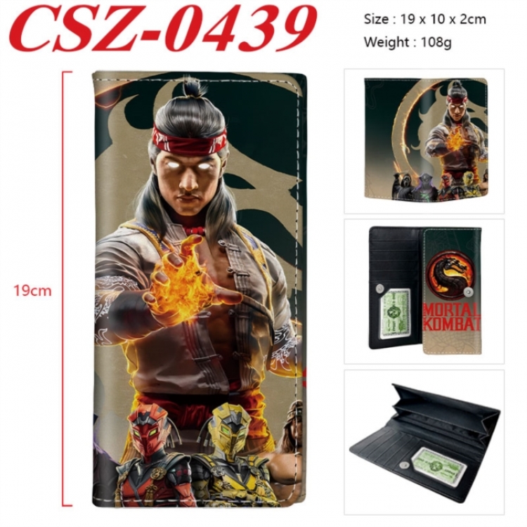 Mortal Kombat Anime peripheral long three fold wallet 19x10x2cm