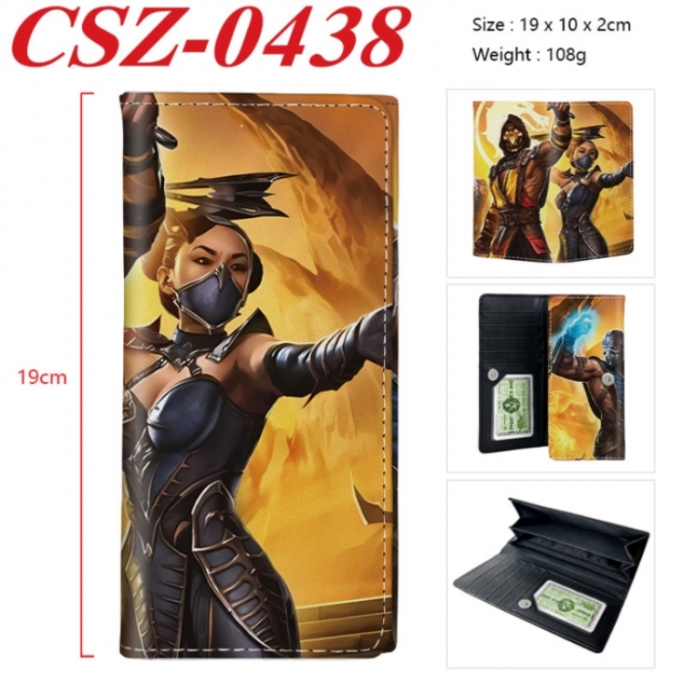 Mortal Kombat Anime peripheral long three fold wallet 19x10x2cm