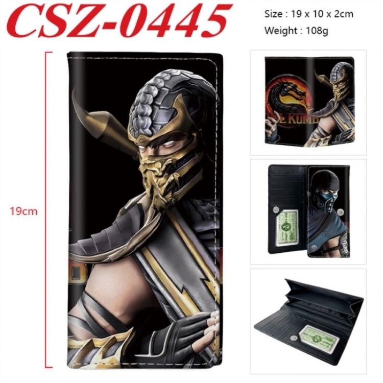 Mortal Kombat Anime peripheral long three fold wallet 19x10x2cm