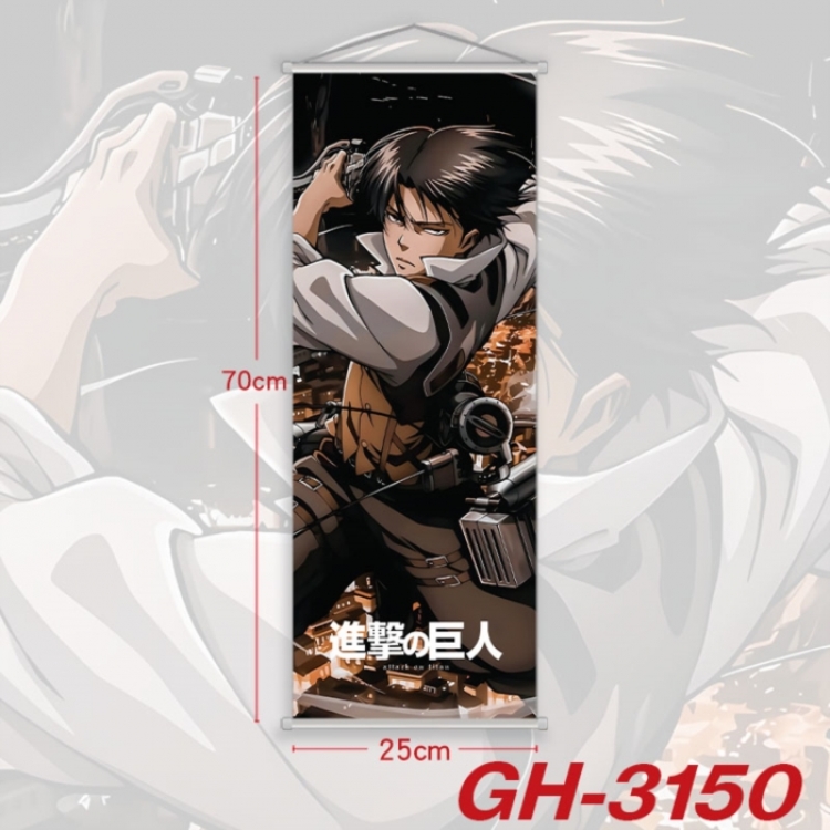 Shingeki no Kyojin Plastic Rod Cloth Small Hanging Canvas Painting Wall Scroll 25x70cm price for 5 pcs