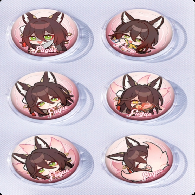 Honkai: Star Rail‌ Anime peripheral pill bar badge 25mm a set of 6 price for 5 sets 